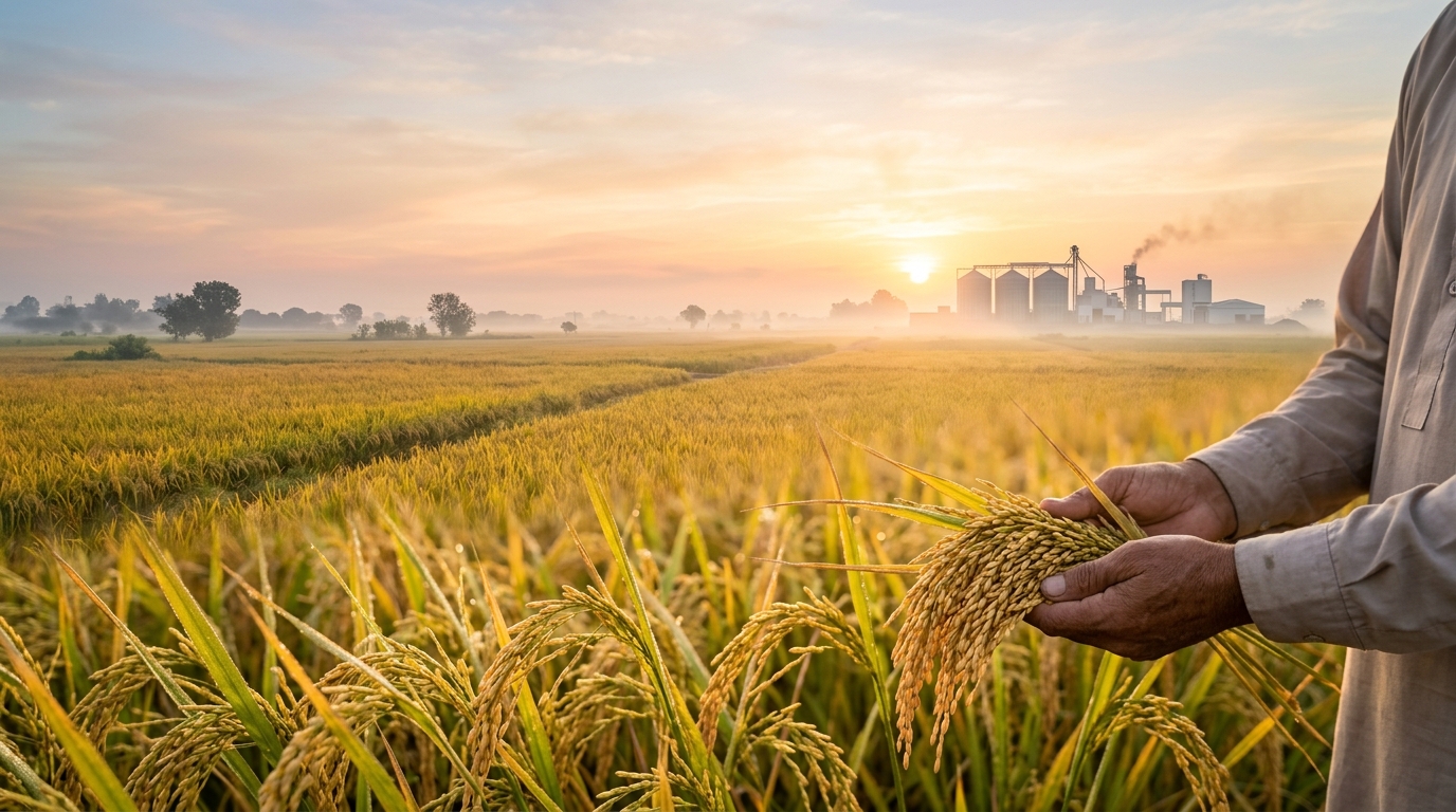 Punjab Basmati Fields at Sunrise
