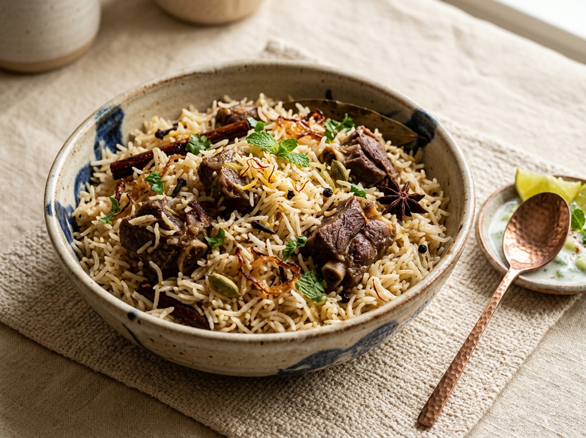 Authentic Mutton Yakhni Pulao
